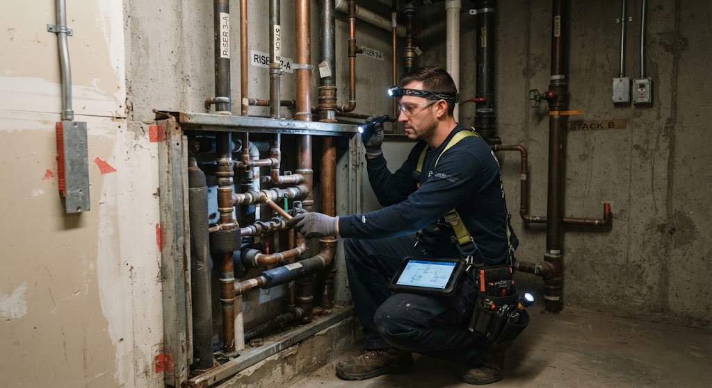 Operating main emergency water shutoff valve in Willingboro home